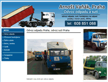 Tablet Screenshot of odvoz-odpadu-vanak.cz